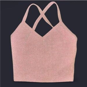 Forever 21 Pink Glitter Camisole Top